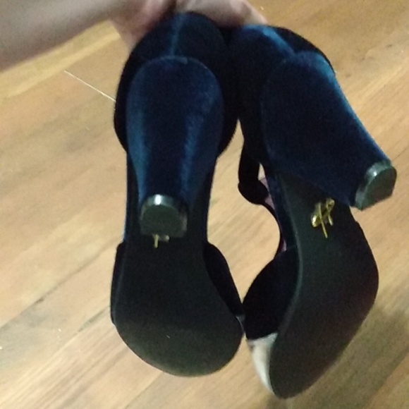 Worn once Lulu Hun London Blue Silver Star Heel Shoes Formal - Picture 4 of 4